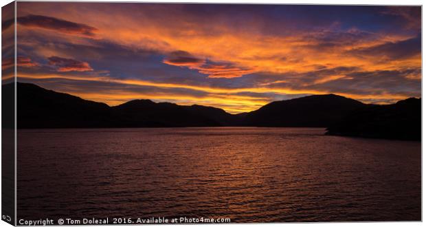 Highland sunrise  Canvas Print by Tom Dolezal