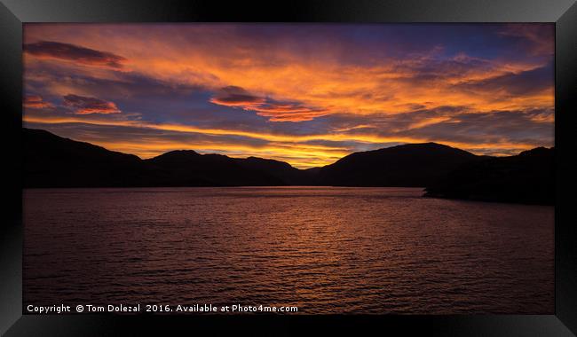 Highland sunrise  Framed Print by Tom Dolezal