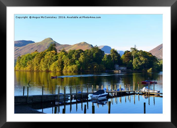 Derwent Isle from Keswick Pier Framed Mounted Print by Angus McComiskey