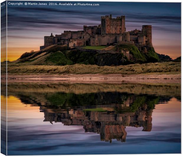 The Fortress of Bamburgh Canvas Print by K7 Photography