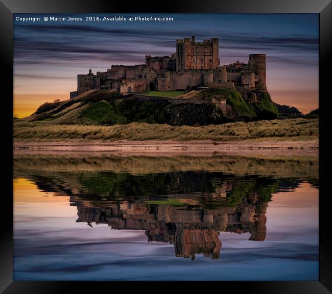 The Fortress of Bamburgh Framed Print by K7 Photography