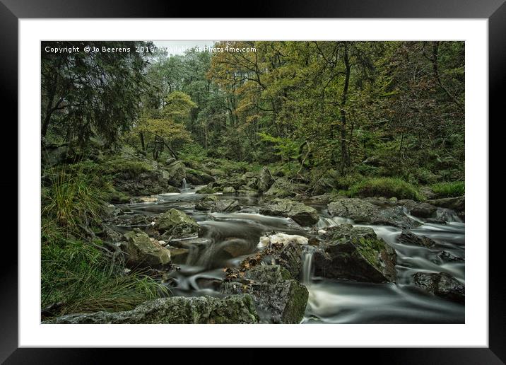 water flow Framed Mounted Print by Jo Beerens