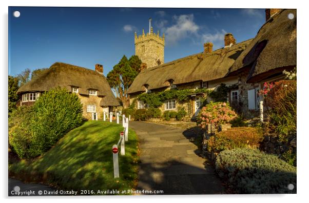 Godshill - Isle of Wight Acrylic by David Oxtaby  ARPS