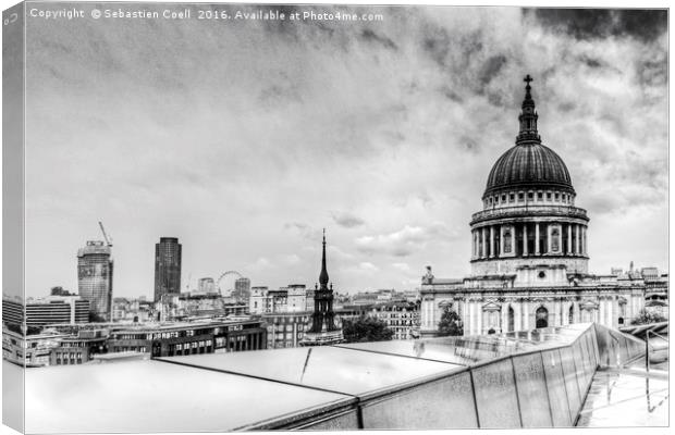 Above St Pauls Canvas Print by Sebastien Coell