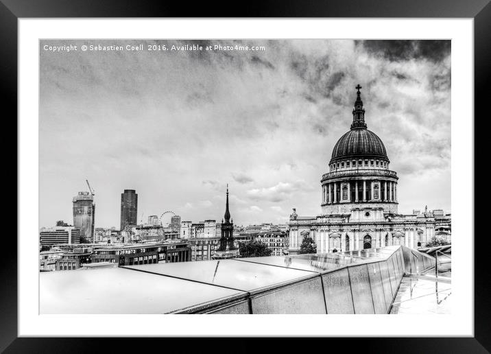 Above St Pauls Framed Mounted Print by Sebastien Coell