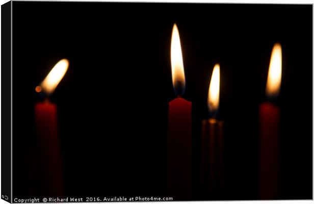 Christmas Candles Canvas Print by Richard West