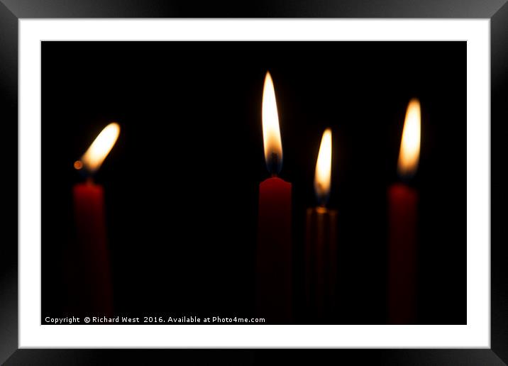 Christmas Candles Framed Mounted Print by Richard West