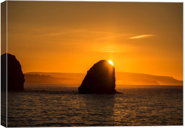 Sunrise over Stag Rock Canvas Print by David Oxtaby  ARPS
