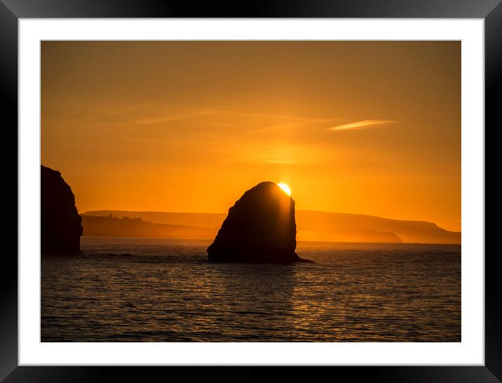 Sunrise over Stag Rock Framed Mounted Print by David Oxtaby  ARPS