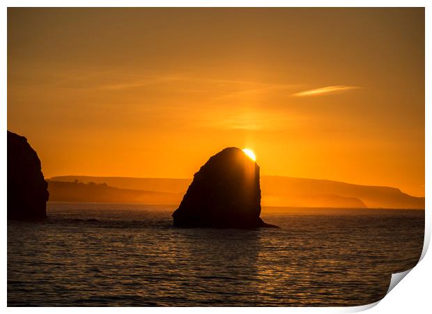 Sunrise over Stag Rock Print by David Oxtaby  ARPS