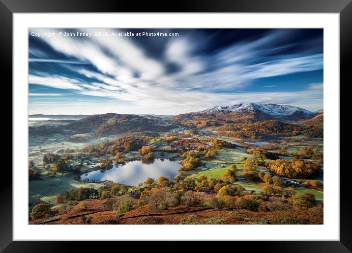 Loughrigg timeless. Lake District. Framed Mounted Print by John Finney