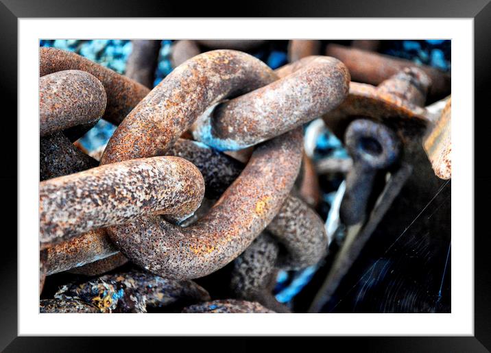 Rusty Link Framed Mounted Print by Grant Lewis