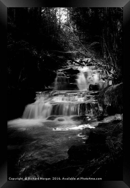 Blaen y Glyn Waterfalls, South Wales Framed Print by Richard Morgan