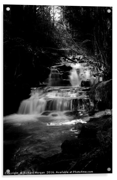 Blaen y Glyn Waterfalls, South Wales Acrylic by Richard Morgan