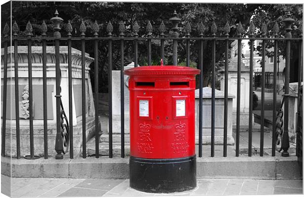 Red Letter Box Canvas Print by Madeline Harris