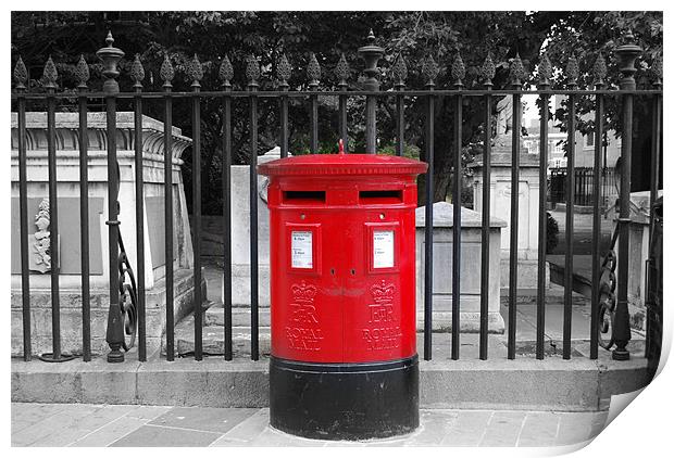 Red Letter Box Print by Madeline Harris