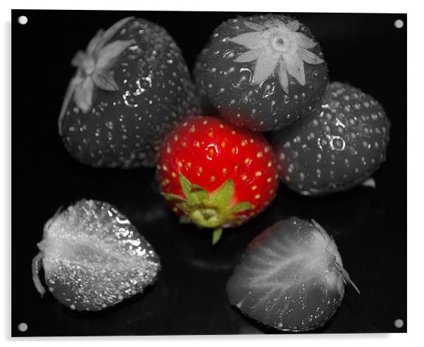Strawberries Acrylic by Madeline Harris