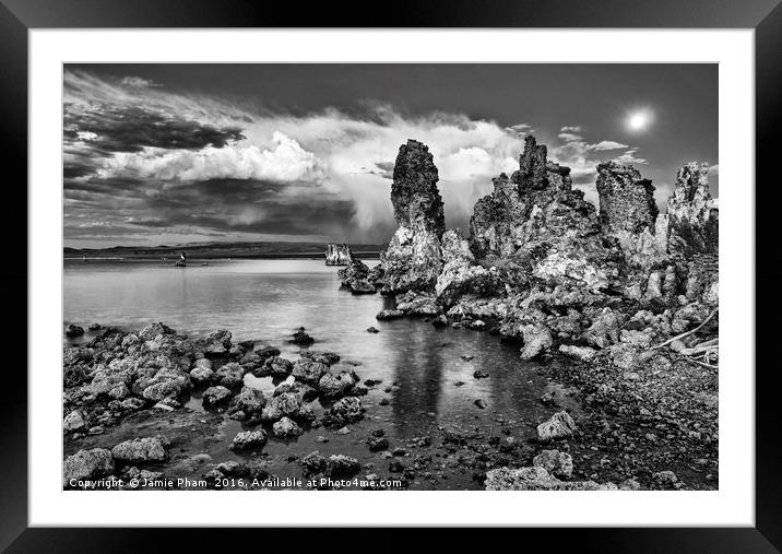 Beautiful view of the strange Tufa Towers of Mono  Framed Mounted Print by Jamie Pham