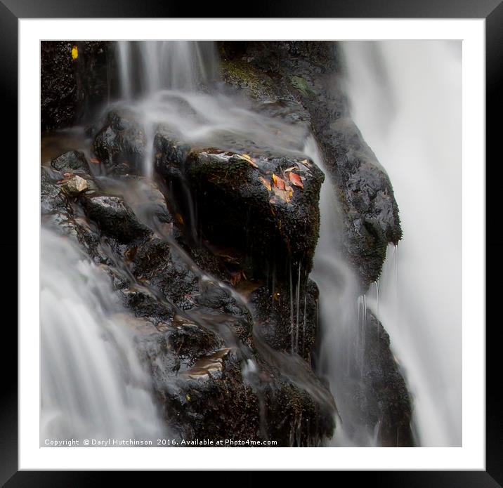 Water flowing over the Severn Breaks its Neck wate Framed Mounted Print by Daryl Peter Hutchinson