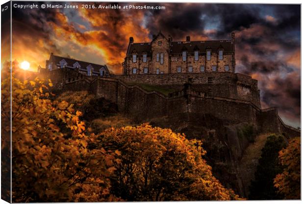 Edinburgh Castle Rock Canvas Print by K7 Photography