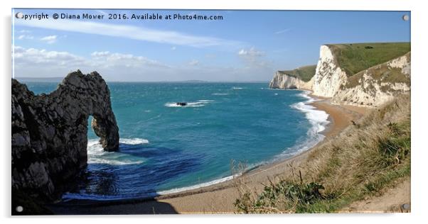 Durdle Door Beach Acrylic by Diana Mower