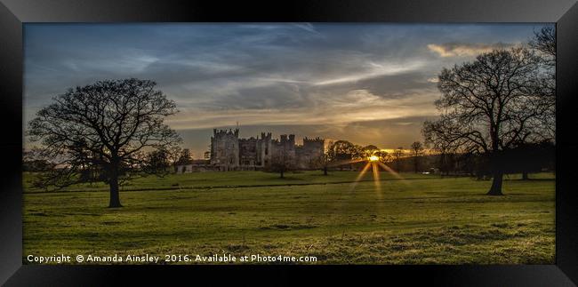Sunset at Raby Castle Framed Print by AMANDA AINSLEY