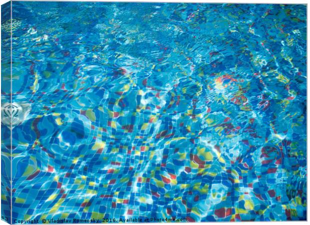 Pool view through the thickness of the water Canvas Print by Vladislav Romensky