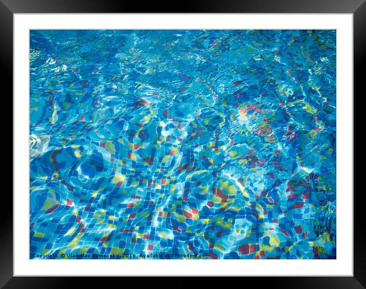 Pool view through the thickness of the water Framed Mounted Print by Vladislav Romensky