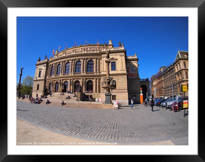 Prague, Czech Republic - April 25, 2015: Rudolfinu Framed Mounted Print by Vladislav Romensky