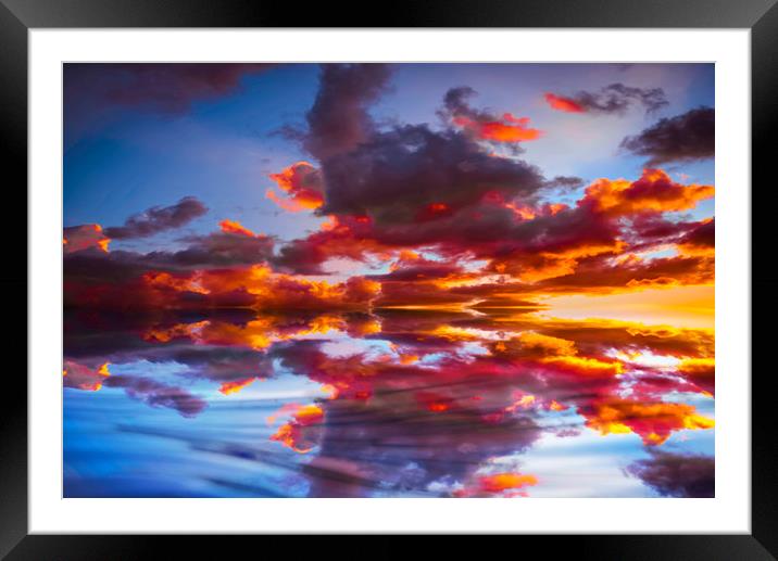 Abstract Sunset Framed Mounted Print by Jason Williams