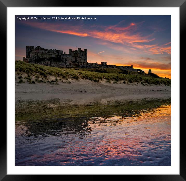 Wet sands of Bamburgh Framed Mounted Print by K7 Photography