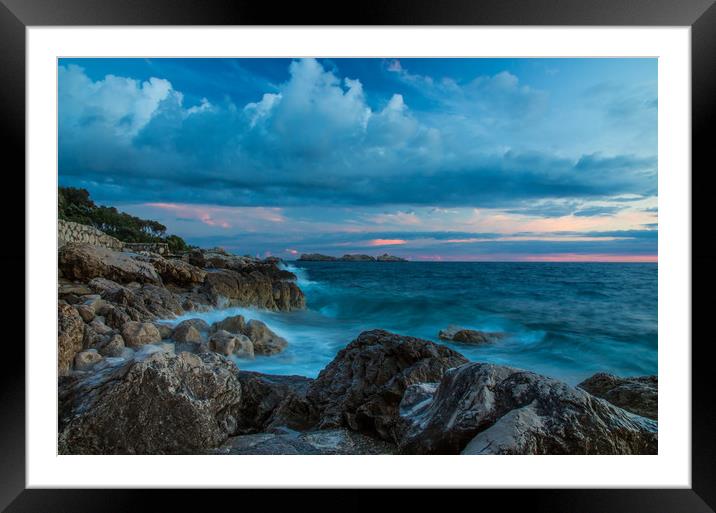 Rocky Adriatic coast Framed Mounted Print by Kevin Livingstone