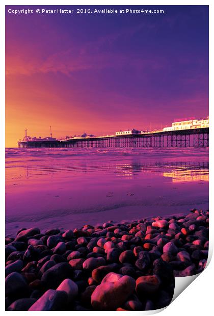 Brighton Pier. Print by Peter Hatter
