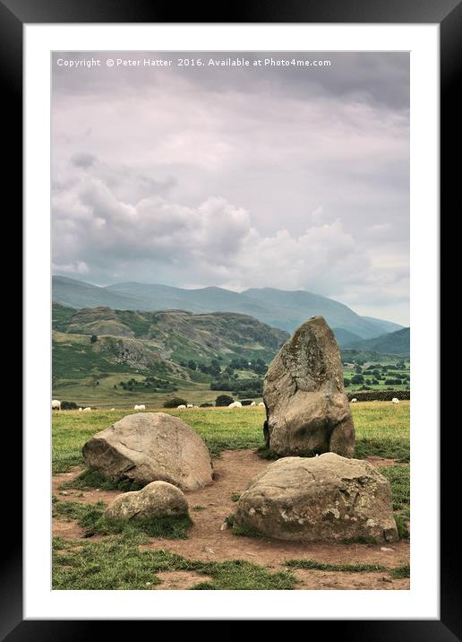 Castlerigg Stone Circle view. Framed Mounted Print by Peter Hatter