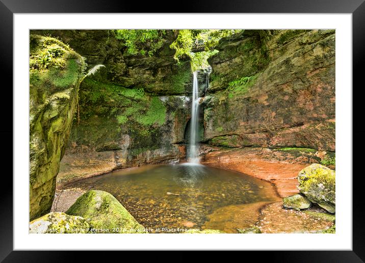 Waterfall Pool Framed Mounted Print by Valerie Paterson