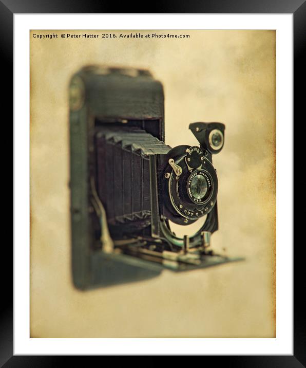 An old bellows Camera Framed Mounted Print by Peter Hatter
