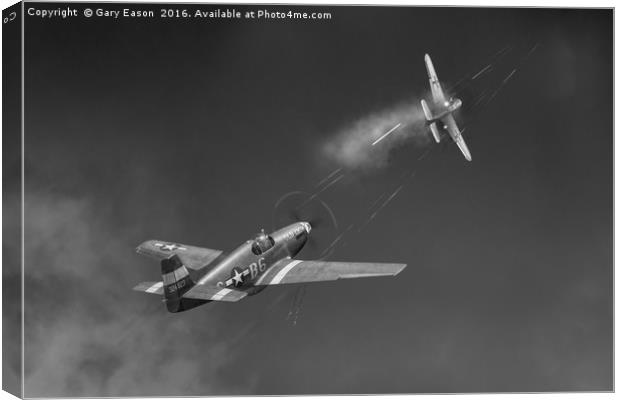 Six miles high, black and white version Canvas Print by Gary Eason