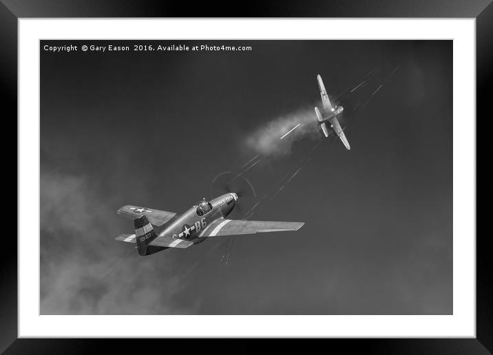Six miles high, black and white version Framed Mounted Print by Gary Eason