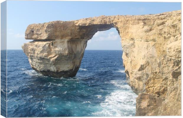 The Azure Window Canvas Print by Kayleigh Meek