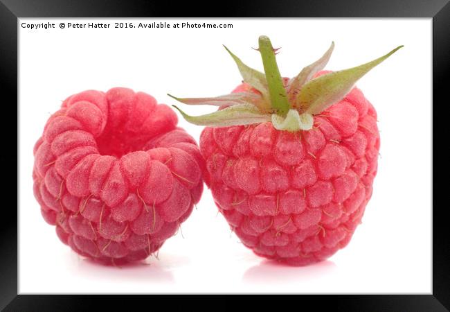 Two Raspberries Framed Print by Peter Hatter