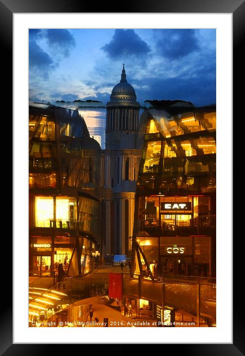 St Pauls Cathedral Abstract Framed Mounted Print by Mark McGillivray