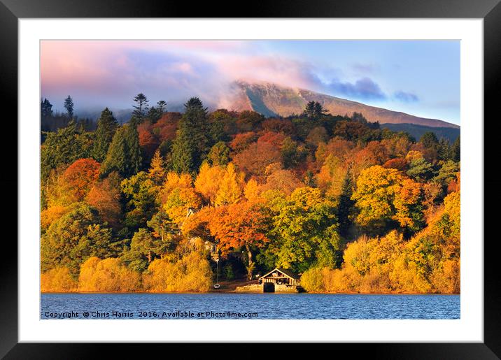 Autumn in the Lakes Framed Mounted Print by Chris Harris