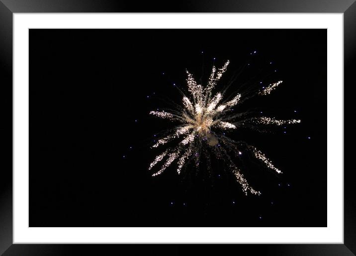 Exploding Firework Framed Mounted Print by J Hartley