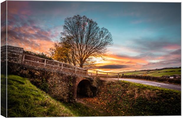 Sunset At Carisbrooke Castle Canvas Print by Wight Landscapes