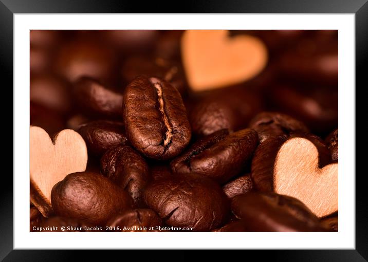 Love coffee Framed Mounted Print by Shaun Jacobs