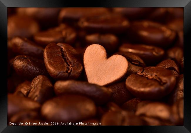 Love coffee Framed Print by Shaun Jacobs