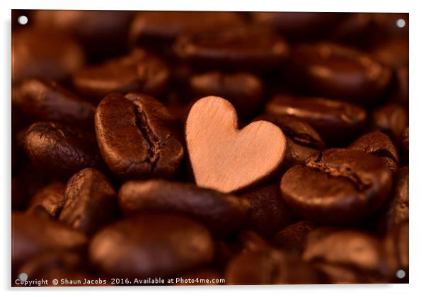 Love coffee Acrylic by Shaun Jacobs