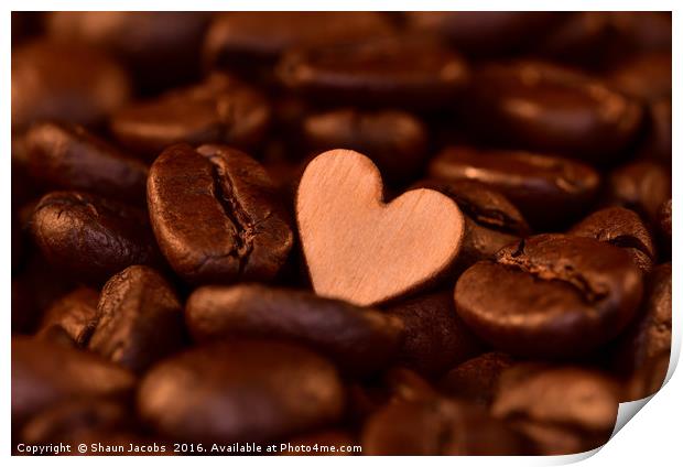 Love coffee Print by Shaun Jacobs