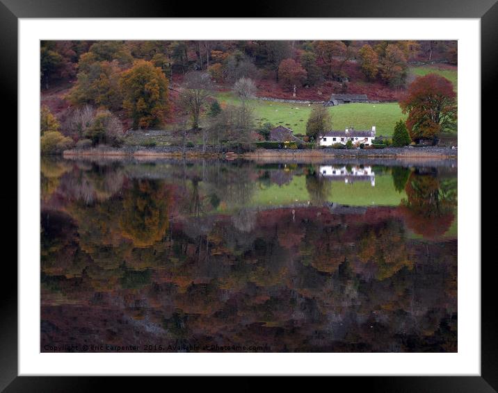           rydal reflectons Framed Mounted Print by eric carpenter