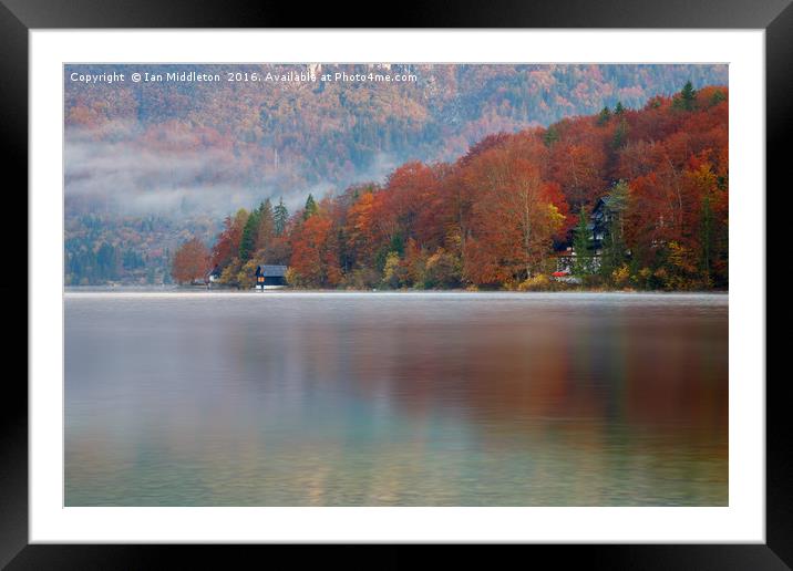 Autumn morning over Lake Bohinj Framed Mounted Print by Ian Middleton